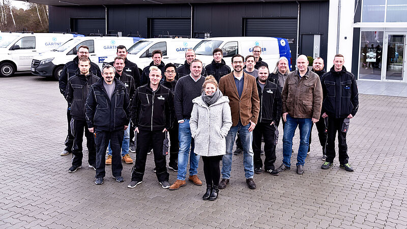 Das 20-köpfige Team von Gärtner Elektrotechnik in Kiel